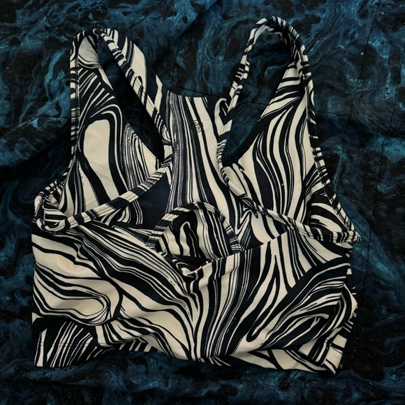 Sage print bra / crop size medium - Picture 3 of 3